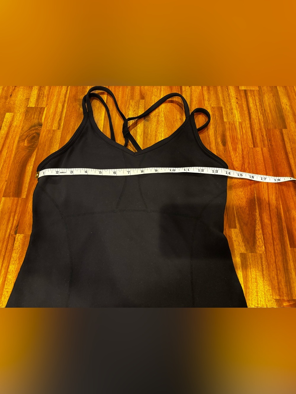 Athleta Black Tank Top with Built in Bra and Crisscross Back Womens Small - Picture 9 of 11